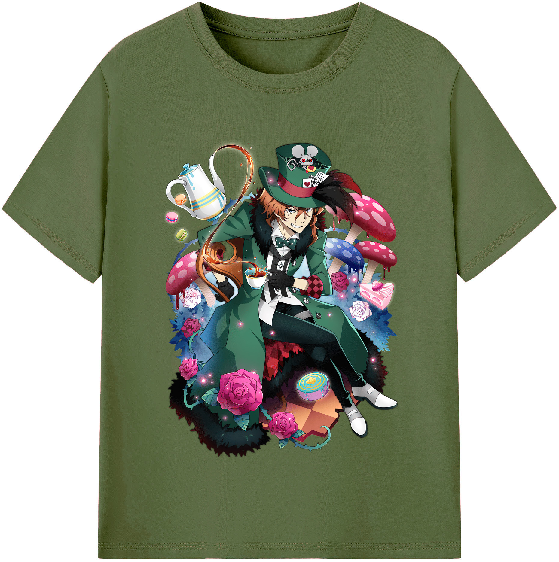 （画像用） 文豪ストレイドッグス Bungo Stray Dogs 綿100％半袖Tシャツ（フロントプリント）